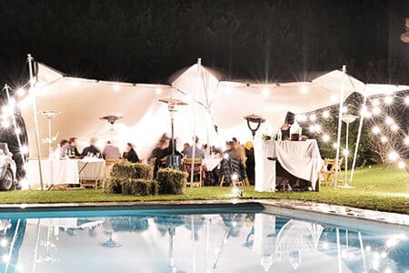 Eventagentur Zelte Dekoration, Beleuchtung Entertainment Street Food Catering